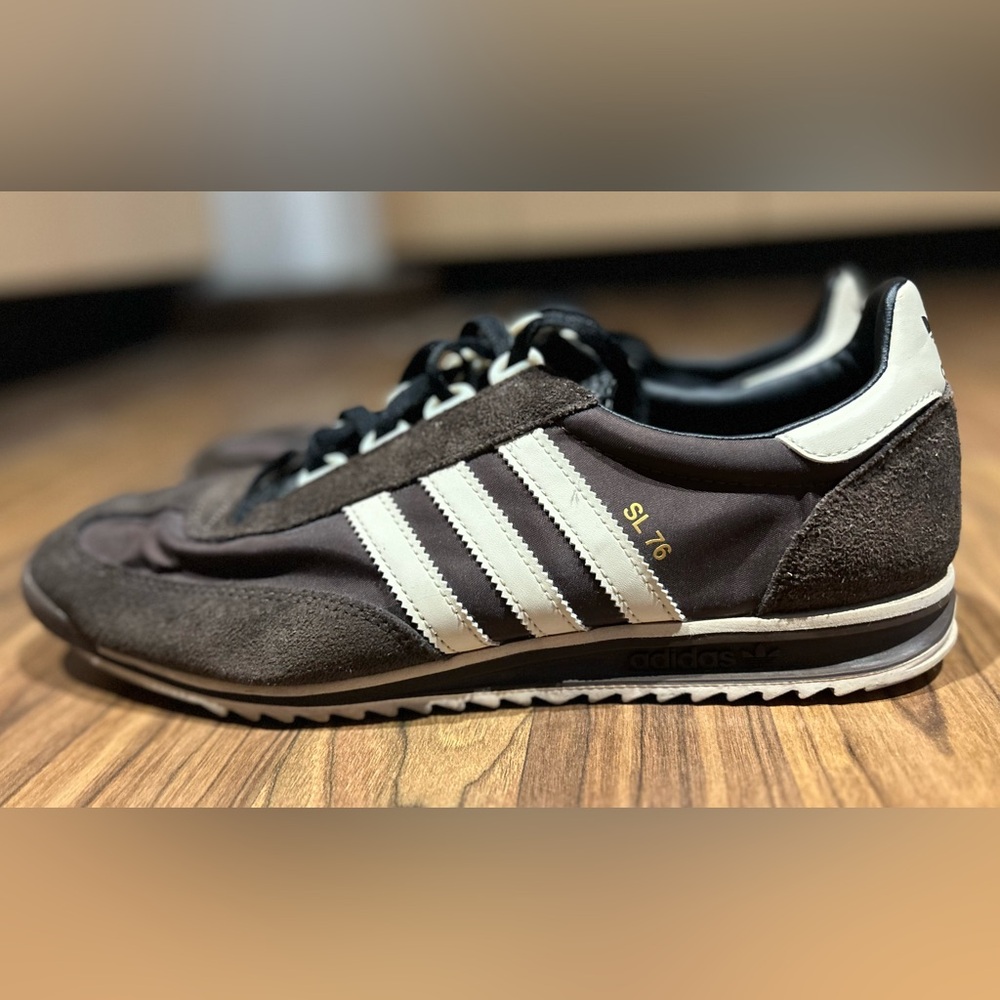 Adidas SL 76 Men's Dark Brown and White Sneakers